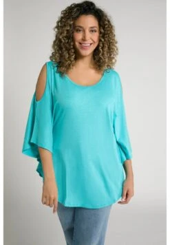 Ulla Popken 3/4-ARM - Langarmshirt - Tiefes Aqua