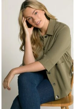 Ulla Popken Hemdbluse - Schilf -Ulla Popken d1f67a2216324bb584e75f6a98a58dbb