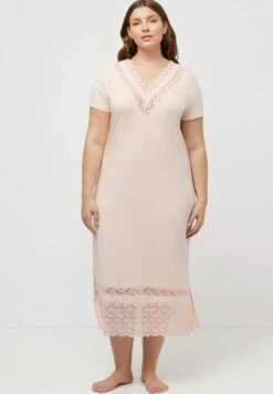 Ulla Popken V-AUSSCHNITT, HALBARM - Nachthemd - Orangerot -Ulla Popken d307bbc14f924e13ad61c427281c51c0 1