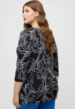 Ulla Popken Langarmshirt - Black -Ulla Popken d32b2204600d4c819430b66c88d1d9e1