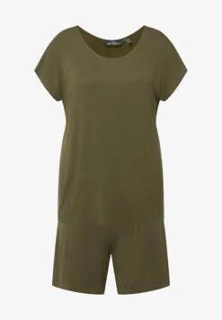 Ulla Popken MANCHES COURTES PAPILLON DÉCOLLETÉ RON SET - Nachtwäsche Set - Vert Loden -Ulla Popken d44c9e49bca7429ea6e1a86f5afc6bb7