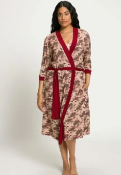 Ulla Popken À MOTIFS FORME OUVERTE MANCHES LONGUES - Bademantel - Sable