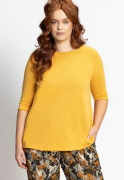 Ulla Popken Langarmshirt - Honinggeel -Ulla Popken d5609416eaca45149b6a148492478e2a 1