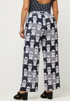 Ulla Popken Stoffhose - Black Multi -Ulla Popken d5a18cc0be7c4da0b7ff4cc9a128cb8d