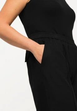 Ulla Popken 7/8 EN TAILLE ÉLASTIQUE ET JAMBE LARGE - Stoffhose - Noir -Ulla Popken d5b925a1408d44c0b60ec7bd52bc61ed