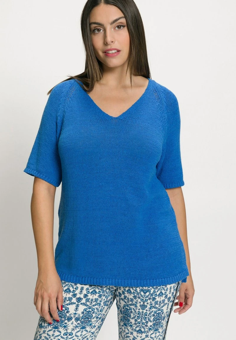 Ulla Popken T-Shirt Basic - Indigo 3 Ulla Popken T-Shirt Basic - Indigo