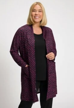 Ulla Popken MATTE GRAPHIC PRINT POCKET - Kurzmantel - Hot Pink Multi