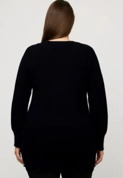 Ulla Popken ZIERSTEINE RUNDHALS - Strickpullover - Schwarz -Ulla Popken d719dc404a6a4064ab6074bd38c9c2af