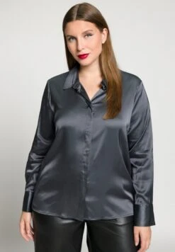 Ulla Popken Hemdbluse - Chiné Argent