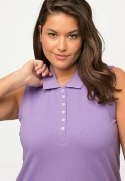 Ulla Popken REGULAR ÄRMELLOS - Poloshirt - Pale Lilac -Ulla Popken d82d304ca52f475d97bc967262debab6