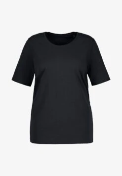 Ulla Popken RUNDHALSAUSSCHNITT - T-Shirt Basic - Schwarz -Ulla Popken d90ac22f89bf47dcb062d93bf5af2b8e