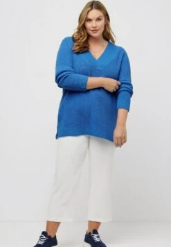 Ulla Popken Strickpullover - Stahlblau -Ulla Popken d90dd2e1eee54a609d7bf1e6aa6255ba