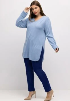 Ulla Popken Strickpullover - Helles Bleu -Ulla Popken d91468884e8747309881996872ed1a1c