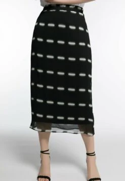 Ulla Popken A-Linien-Rock - Schwarz