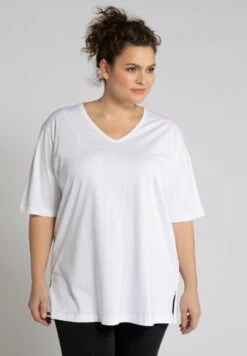 Ulla Popken PLUS SIZE V-NECK TEE - T-Shirt Basic - Schneeweiß -Ulla Popken de07d14a9a00435285f95f293a599029 1