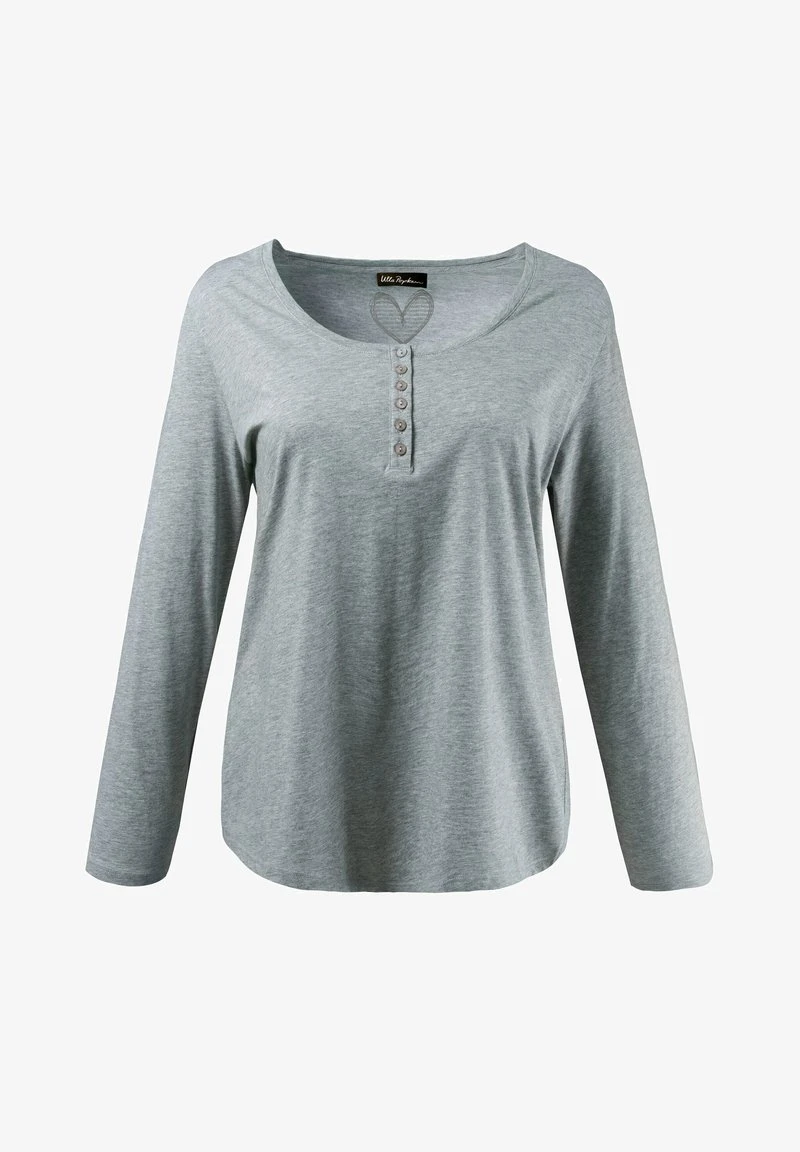 Ulla Popken Langarmshirt - Hellgrau Mélange 4 Ulla Popken Langarmshirt - Hellgrau Mélange – Bild 2