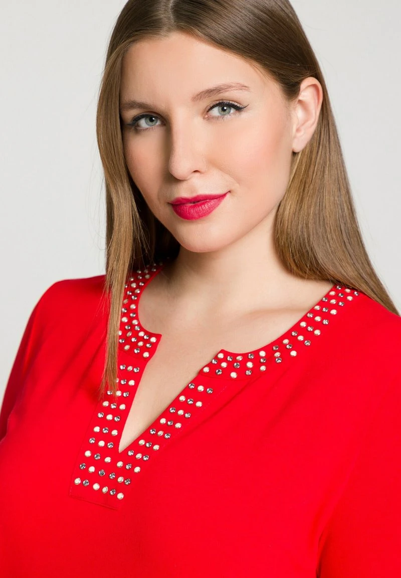 Ulla Popken Langarmshirt - Baksteenrood 4 Ulla Popken Langarmshirt - Baksteenrood – Bild 2