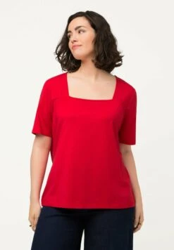 Ulla Popken ZIERNAHT, CARREE-AUSSCHNITT, HALBARM - T-Shirt Basic - Litchi -Ulla Popken dea59feca8cc41018d68d2100c1c4f10 1
