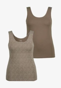 Ulla Popken 2 PACK - Unterhemd/-shirt - Marron Nougat -Ulla Popken df6067b7866c4a96a4f9ecaa5415839c