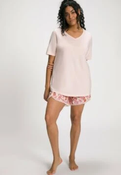 Ulla Popken DÉCOLLETÉ EN V MANCHES COURTES SET - Nachtwäsche Set - Rose -Ulla Popken df7eb7cf212546d98738a71ed5d55c15