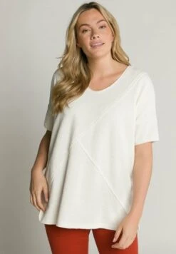 Ulla Popken T-Shirt Basic - Poederroze -Ulla Popken e1ae2a443ad6456d800975e6ba465b60
