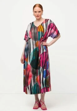 Ulla Popken MANCHES COURTES ET COL EN V. LIGNE EN - Freizeitkleid - Blanc Neige