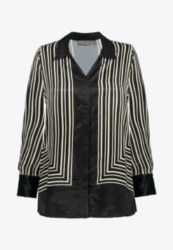 Ulla Popken LONG SLEEVE - Hemdbluse - Black -Ulla Popken e23054b70067443d868bfbc0d5f724d1