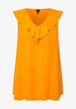 Ulla Popken SANS MANCHES DÉCOLLETÉ EN V. - Bluse - Orange Vif -Ulla Popken e2c80a8e555944b199b0e382dc9d665d