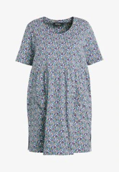 Ulla Popken LONG STIPPELTJES RONDE HALS KORTE MOUWEN - Bluse - Multicoloured -Ulla Popken e3b9a5b844224b87a5291d94b8b64706