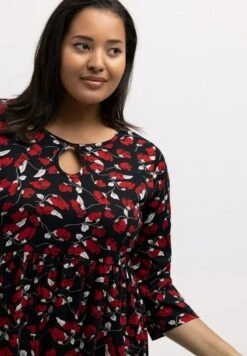 Ulla Popken Freizeitkleid - Dark Grey Floral Multi -Ulla Popken e40a1b67815c4aeb914ea0a0edfc9298