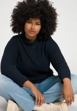 Ulla Popken Strickpullover - Marine -Ulla Popken e4479edd36284cdfac7a04ad143358ff