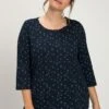 Ulla Popken Nachtwäsche Shirt - Navy Blue Multi