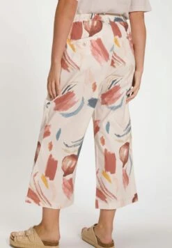 Ulla Popken MOTIF COUP DE PINCEAU CEINTURE ÉLASTIQUE - Stoffhose - Rose Poudré -Ulla Popken e5aa08c40d704967a462d59b9f4f1613