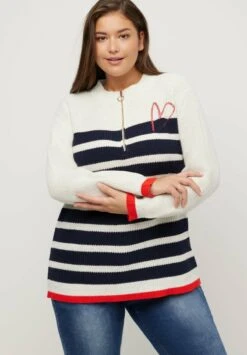 Ulla Popken Strickpullover - Steinweiß