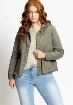 Ulla Popken Jeansjacke - Lodengroen -Ulla Popken e7ca9622806946b58f84fdf6627cb1a2 1