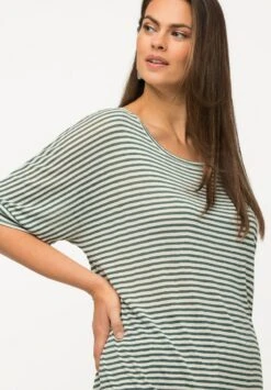 Ulla Popken OVERSIZED DÉCOLLETÉ ROND ET MANCHES COURTES - T-Shirt Print - Roseau Clair -Ulla Popken e9f35afa82884525a3910a8e516b81f1