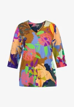 Ulla Popken FLOWER POWER PRINT SLINKY STRETCH - Langarmshirt - Light Violet -Ulla Popken ea393a4feb0c4f42b0d004da7038909f