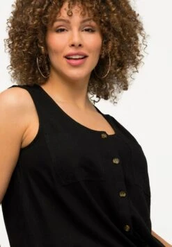 Ulla Popken NOUÉ À LA TAILLE LIGNE A AVEC COL ROND ET SANS MANCHE - Weste - Noir -Ulla Popken ec311397f22c4033b2ae427c39f2a055