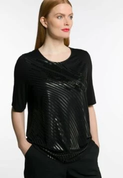 Ulla Popken CLASSIC - T-Shirt Print - Schwarz