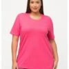 Ulla Popken RUNDHALSAUSSCHNITT - T-Shirt Basic - Pink Red