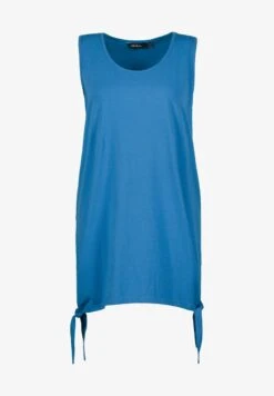 Ulla Popken ZIPFELSAUM ÄRMELLOS - Nachthemd - Poolblau -Ulla Popken edcab4e665fe49839d430d50725028d2