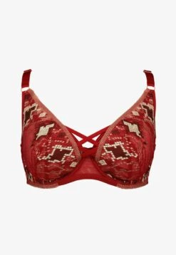 Ulla Popken Balconette BH - Dunkelrot -Ulla Popken ee04bed6d4044f83a93cd0bbac5a14e1