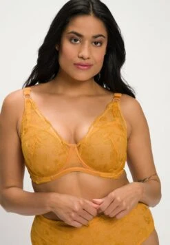 Ulla Popken EMBROIDERED FLORAL - Bügel BH - Curry