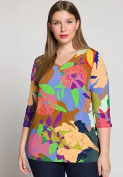 Ulla Popken FLOWER POWER PRINT SLINKY STRETCH - Langarmshirt - Light Violet -Ulla Popken ef8c120b8ea14dc5a5ea67408e56215d 1