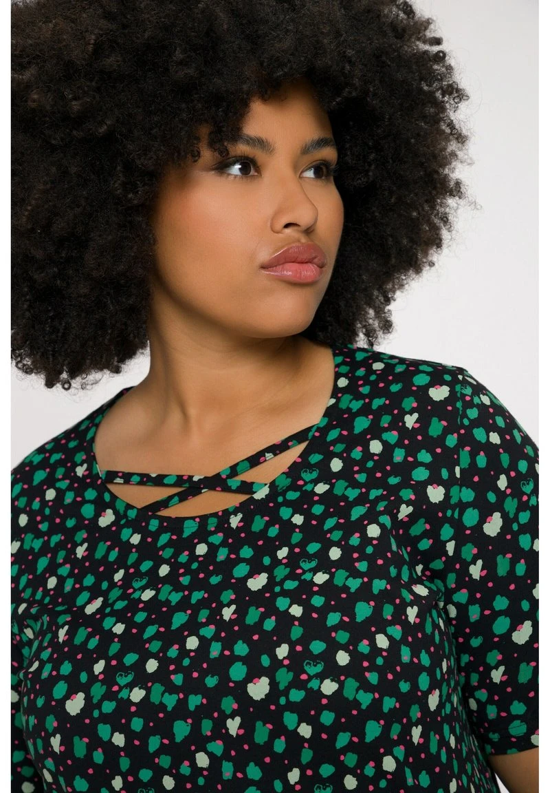 Ulla Popken T-Shirt Print - Noir 5 Ulla Popken T-Shirt Print - Noir – Bild 3