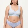 Ulla Popken SANS ARMATURES BONNET C-D IMPRIMÉ FLORAL - Bustier - Bleu Clair -Ulla Popken f05e33e7ed7147ce8673c4a2cf6f7afd