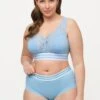 Ulla Popken 2 PACK OF STRETCH HIPSTER SOLIDS - Panties - Light Blue