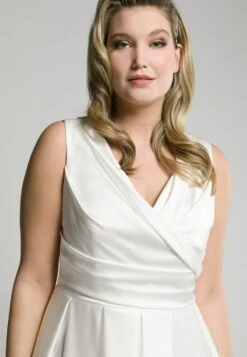 Ulla Popken DRAPIERT - Ballkleid - Offwhite -Ulla Popken f23f010ecc7c4c14ad31b28a24cdb105