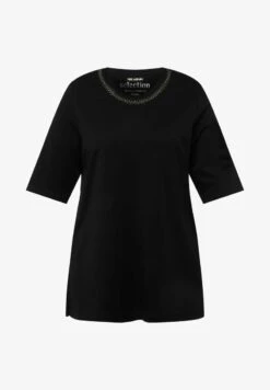 Ulla Popken PIMA SHORT SLEEVE - T-Shirt Basic - Black -Ulla Popken f2b906cd552e45d5b193c7e53cdf74ee 1