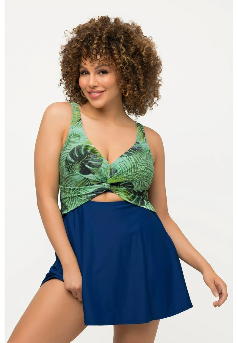 Ulla Popken IMPRIMÉ FEUILLES DE PALMIERS JO - Badeanzug - Bleu 3 Ulla Popken IMPRIMÉ FEUILLES DE PALMIERS JO - Badeanzug - Bleu – Bild 2